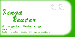 kinga reuter business card